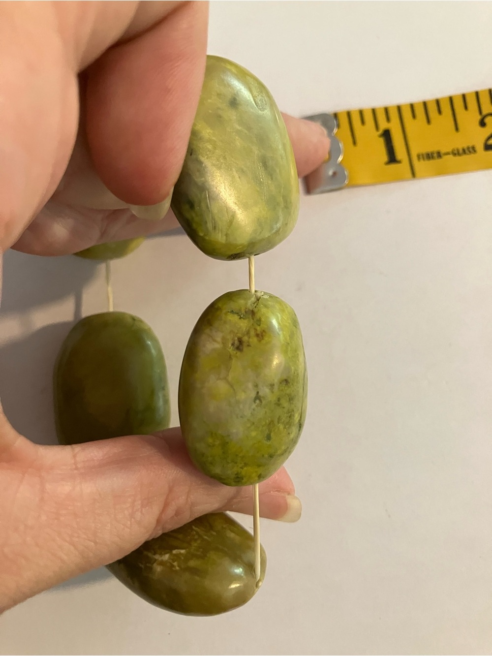 Chunky Green Stone Stretch Bracelet - Women Jewelry - Picture 7 of 7